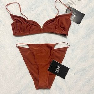 New Leslie Amon Caro Brown Bikini Set - image 1